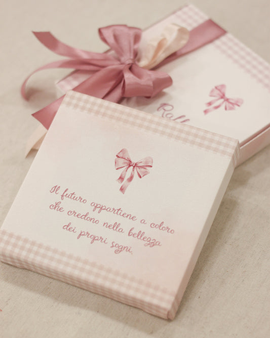 Emozioni su Tela - Quadretto Fiocco Rosa