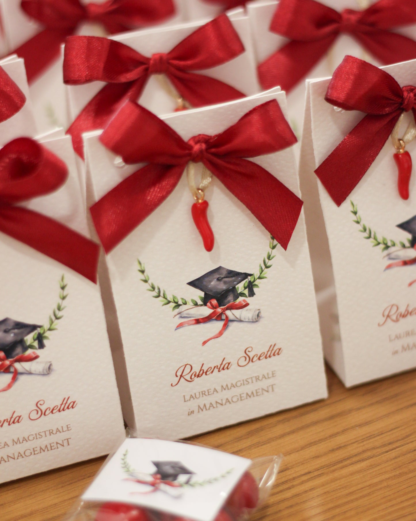 Scatolina Gift Laurea con Alloro, Tocco e Pergamena