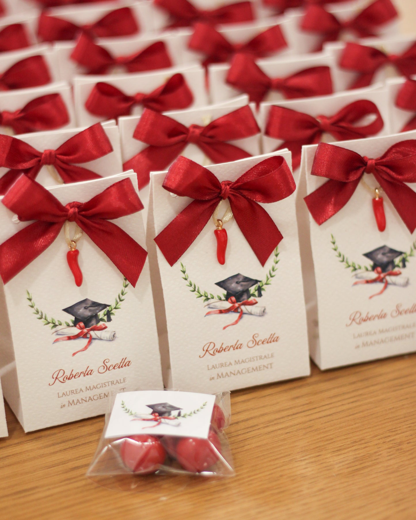 Scatolina Gift Laurea con Alloro, Tocco e Pergamena