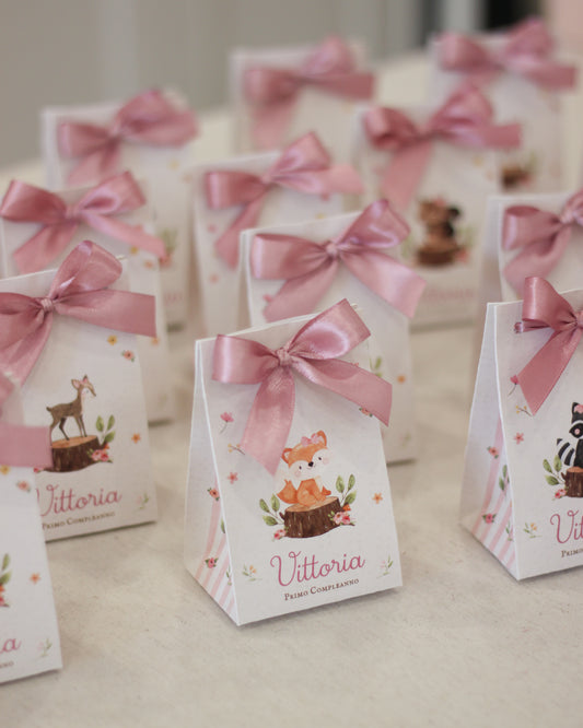 Scatolina Gift Animali del Bosco - Rosa