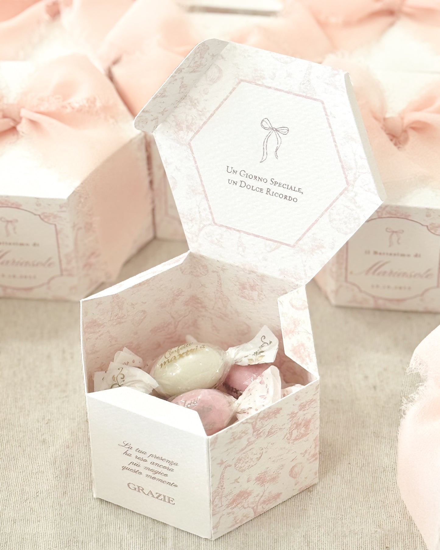 Box Esagonali | Toile de jouy Baby