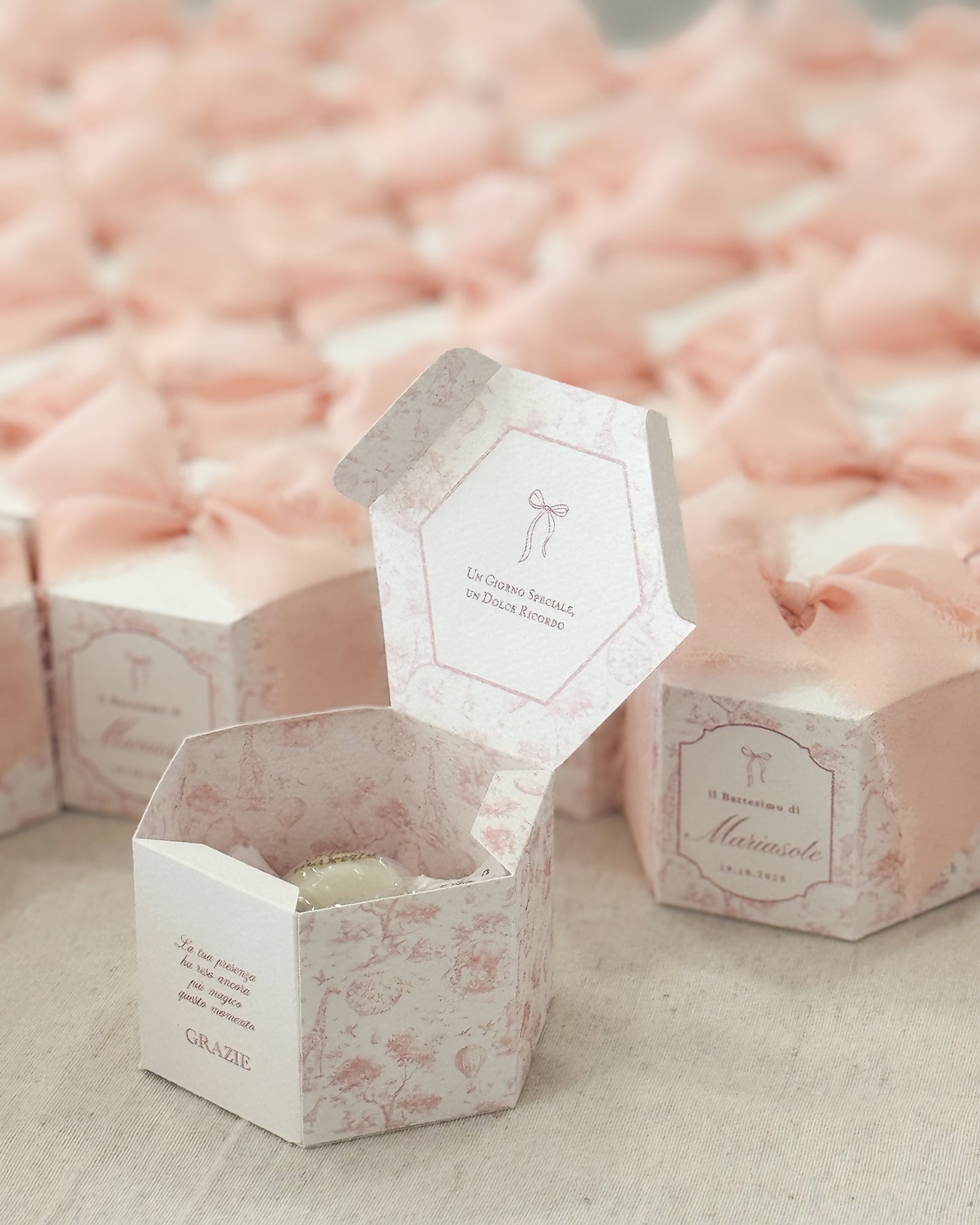 Box Esagonali | Toile de jouy Baby