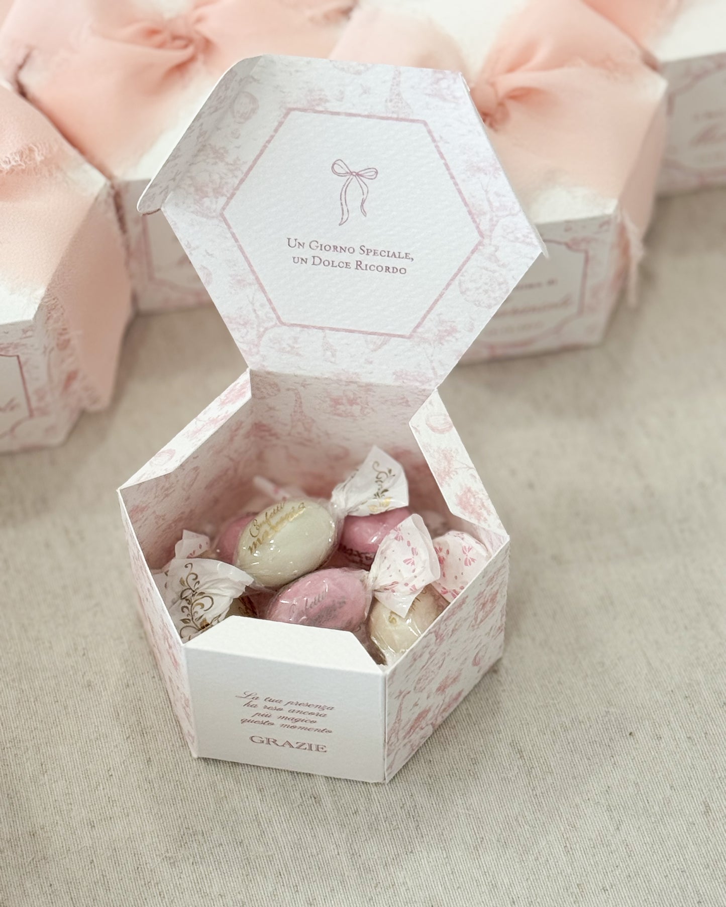 Box Esagonali | Toile de jouy Baby