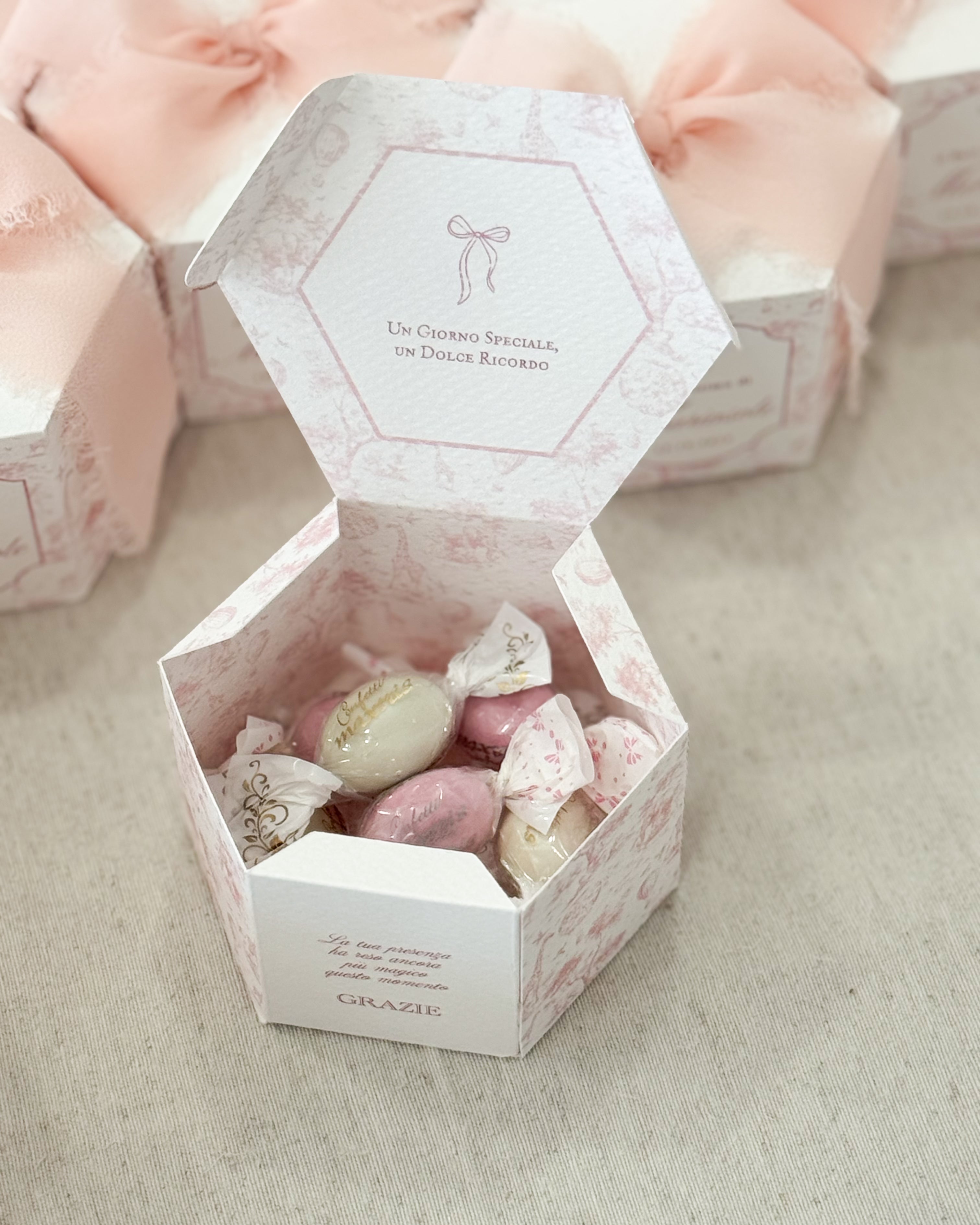 Box Esagonali | Toile de jouy Baby