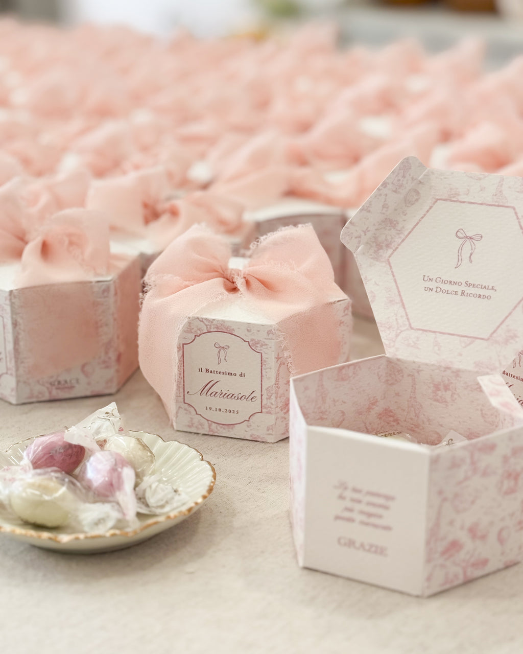 Box Esagonali | Toile de jouy Baby
