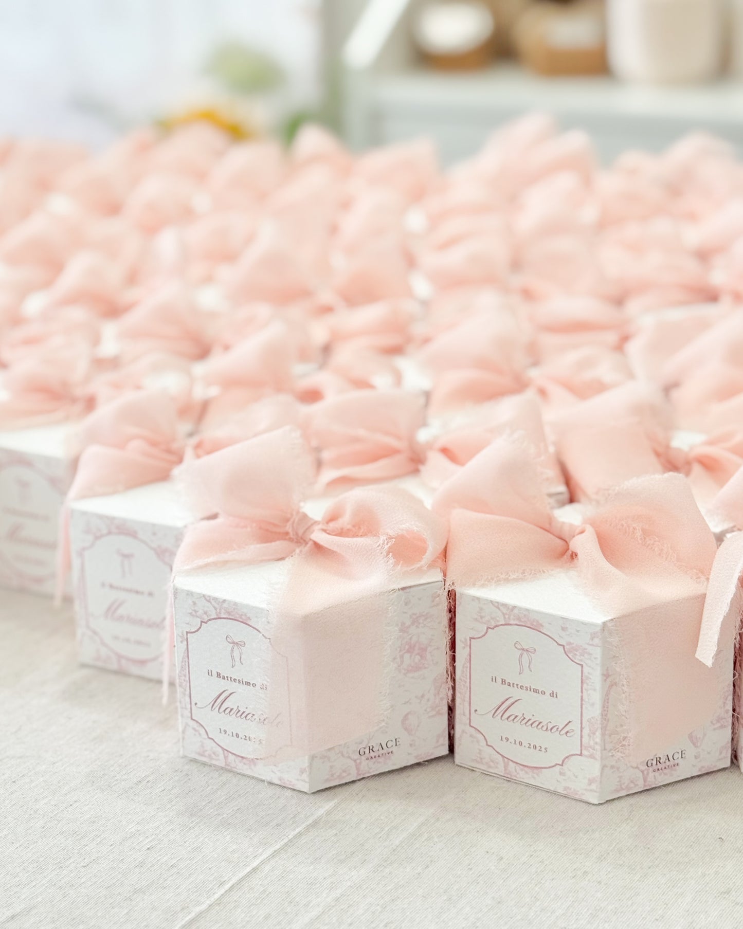 Box Esagonali | Toile de jouy Baby