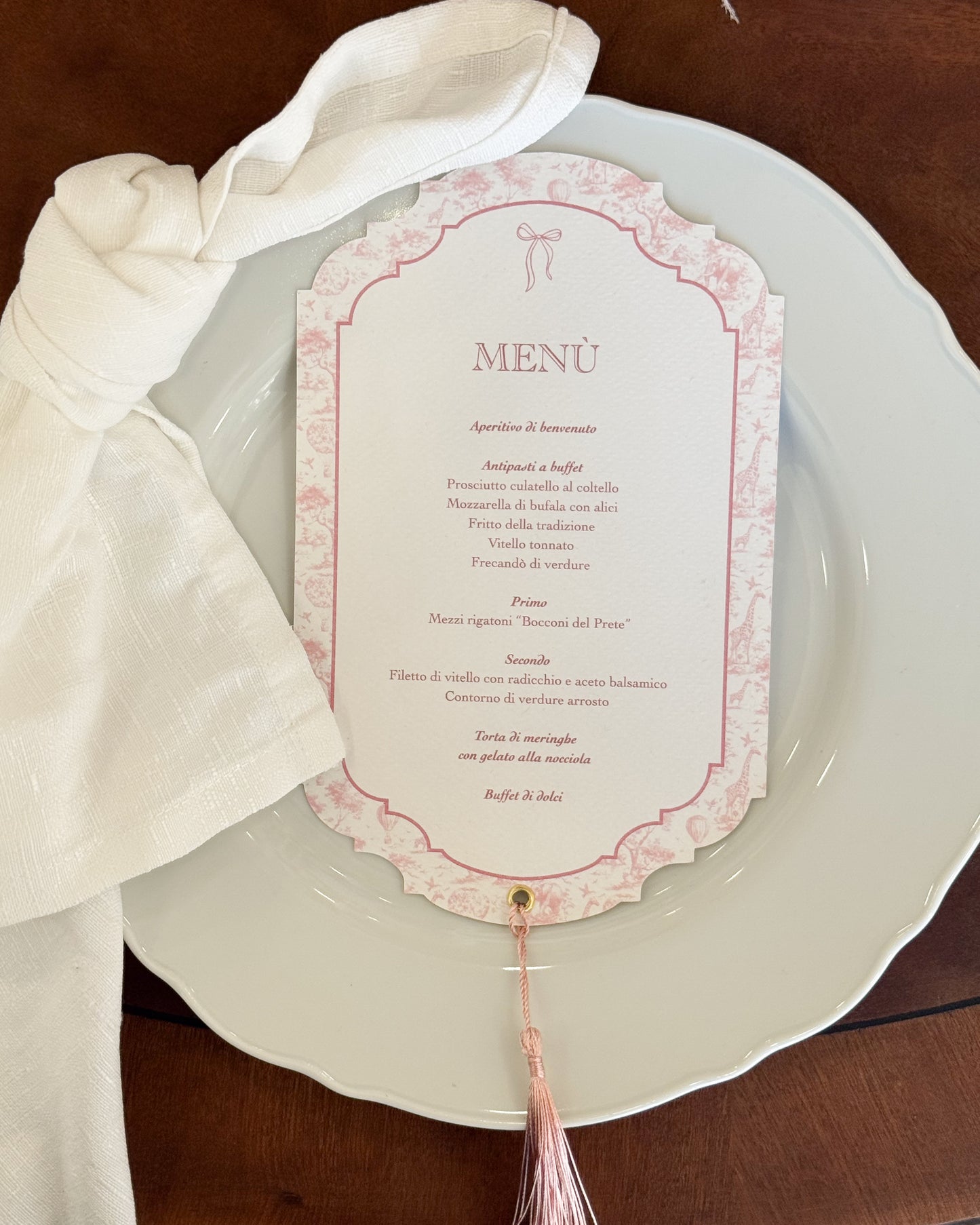 Menù Sagomato | Toile de jouy Baby