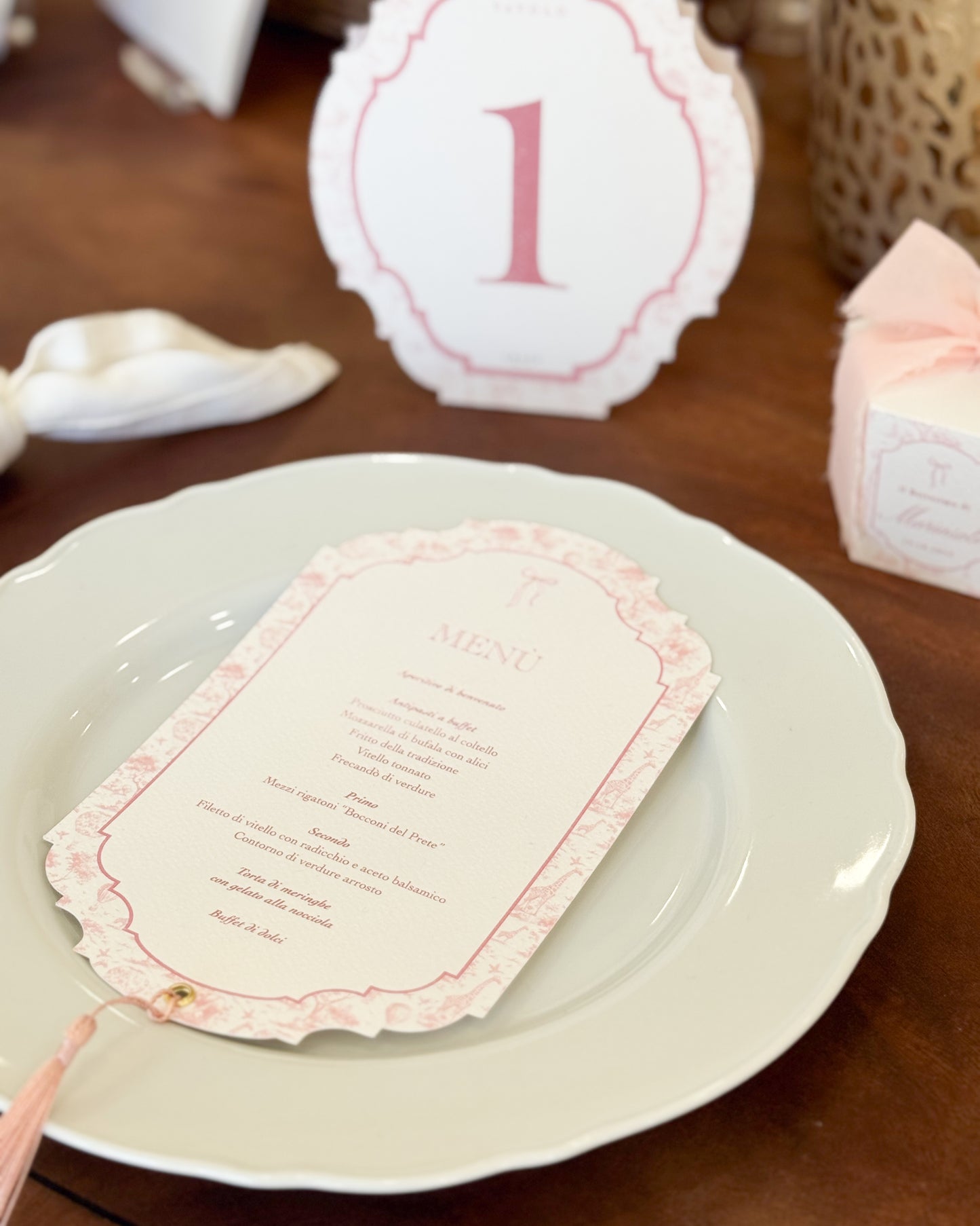 Menù Sagomato | Toile de jouy Baby