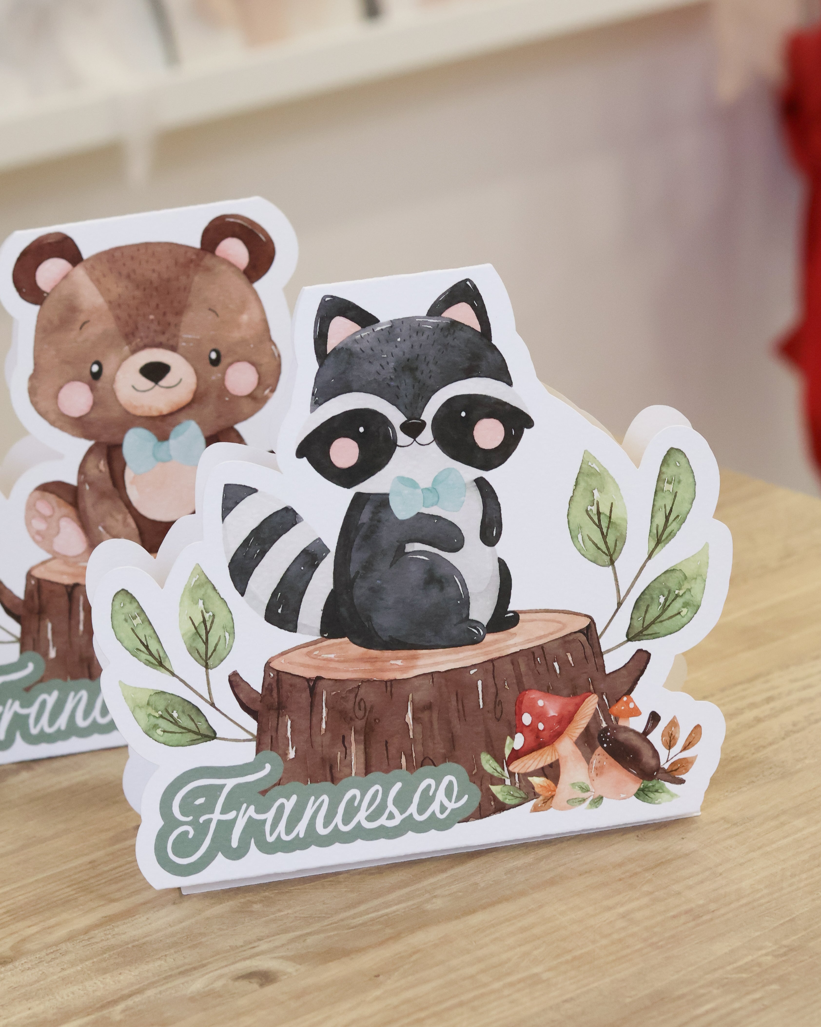 Centrotavola Sagomato tema "Animali del Bosco"