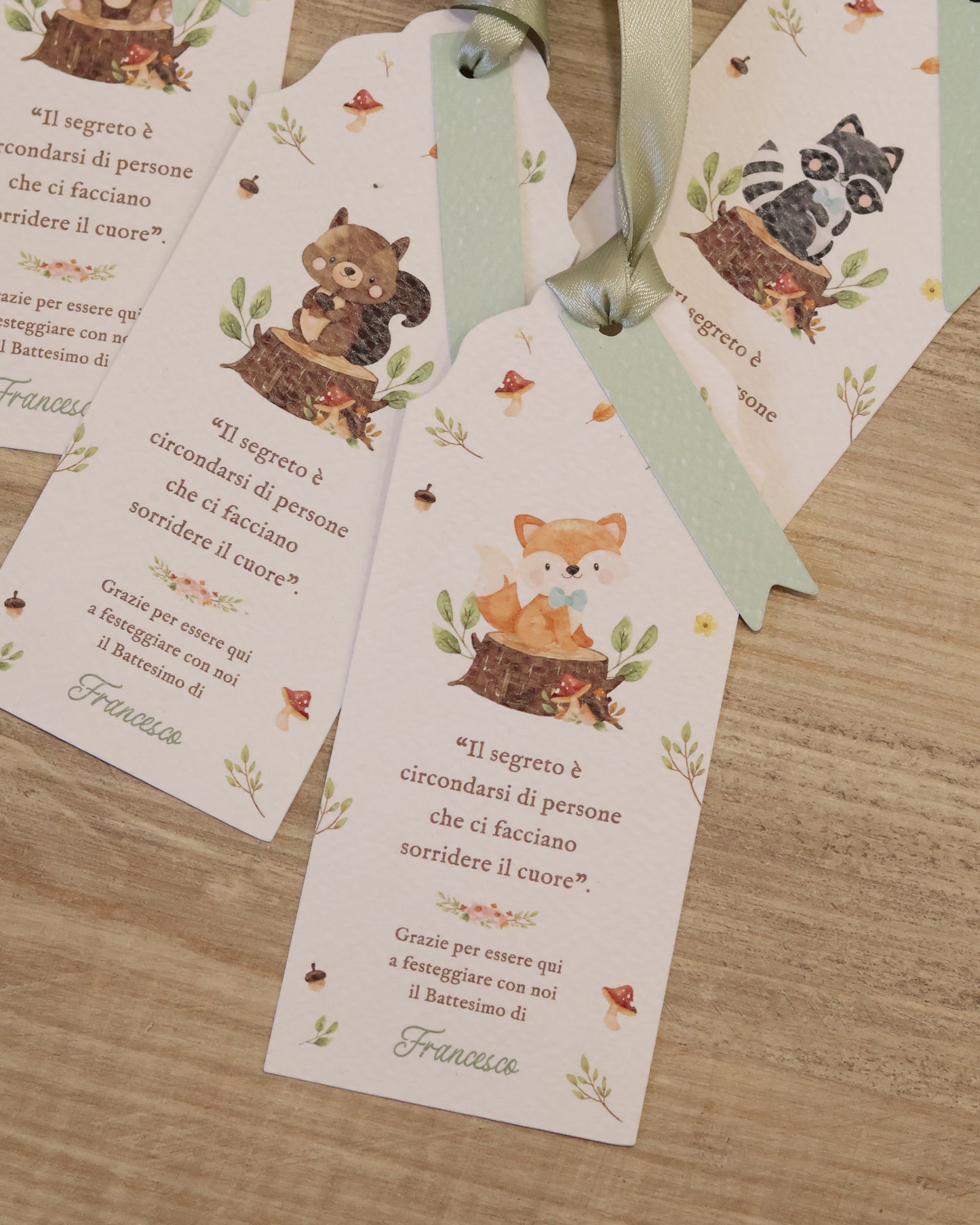 Segnaposto Animali del Bosco Boy