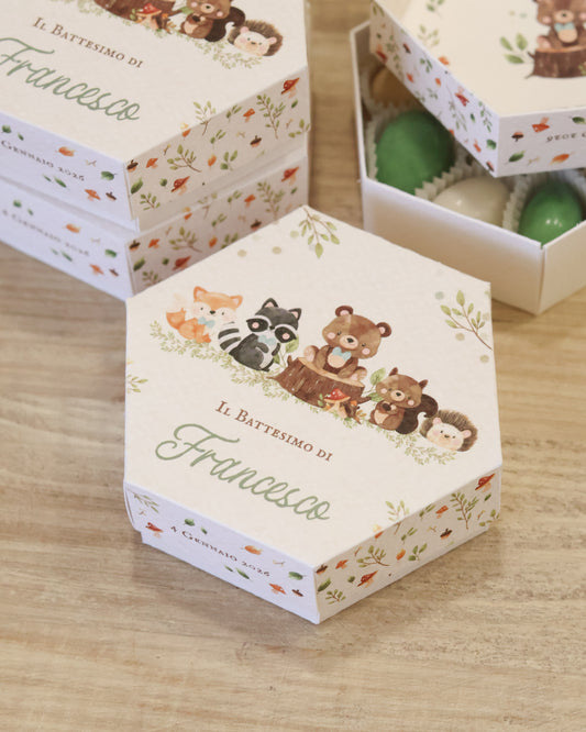 Scatoline Degustazione Esagonali | Animali del Bosco