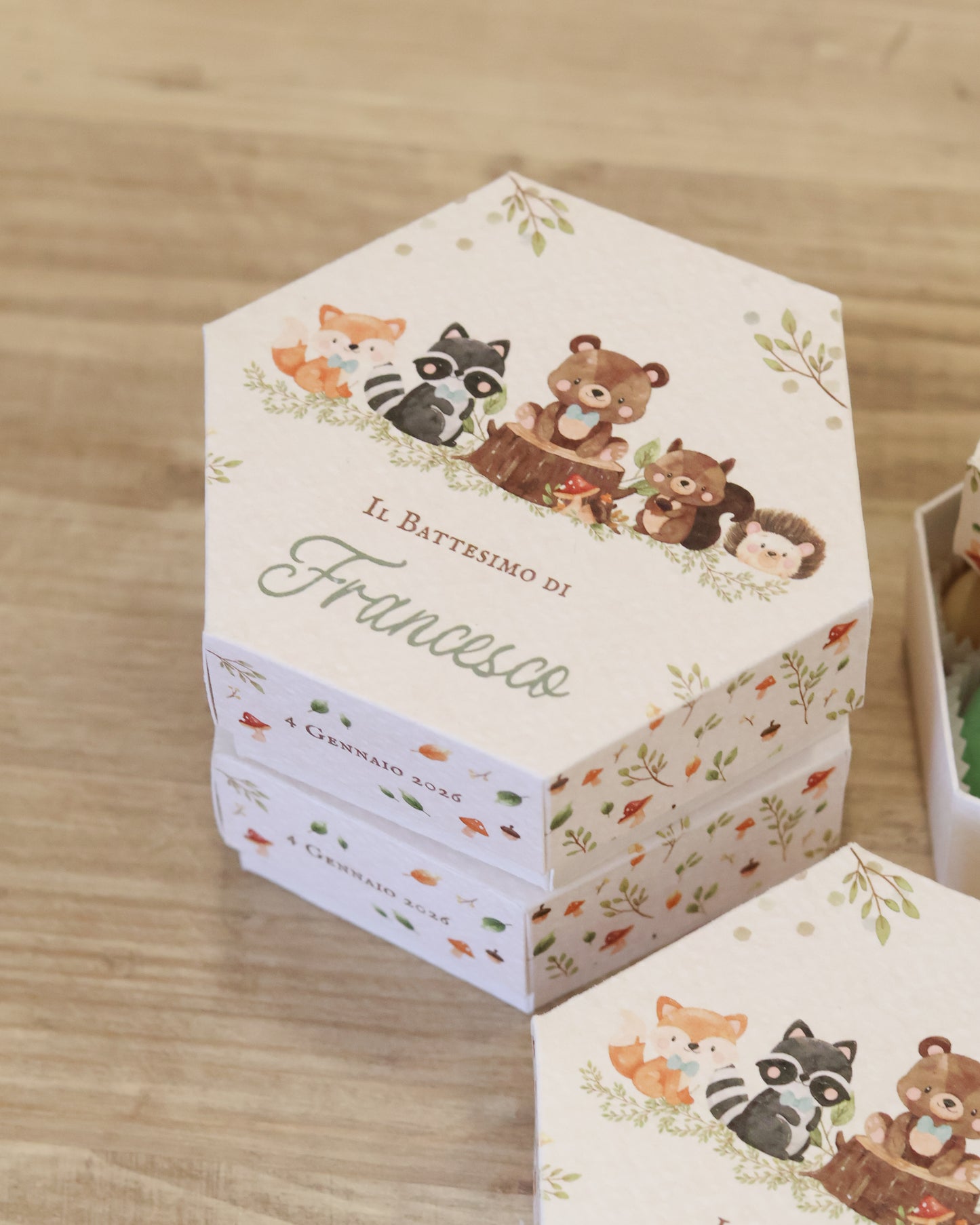 Scatoline Degustazione Esagonali | Animali del Bosco