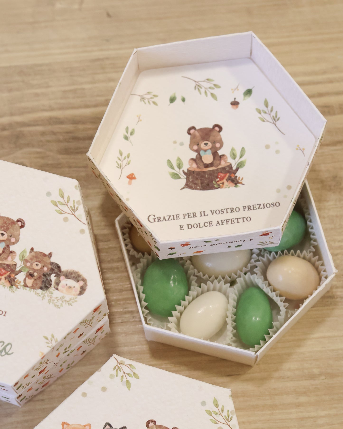 Scatoline Degustazione Esagonali | Animali del Bosco