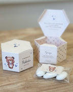 Scatolina Esagonale Teddy Blue