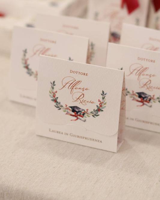 Pochette Laurea con Alloro, Tocco e Pergamena