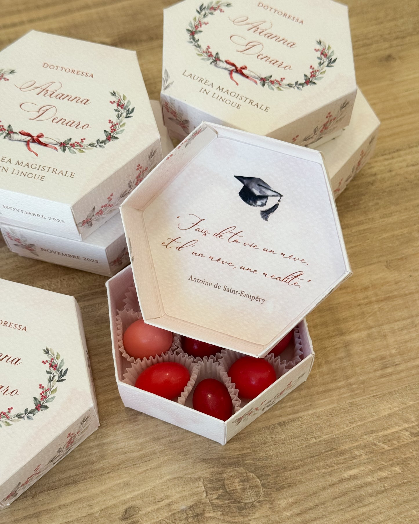 Scatoline Degustazione Esagonali | Laurea Alloro