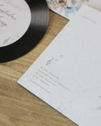Partecipazione Music Natural Blue Wedding Boho