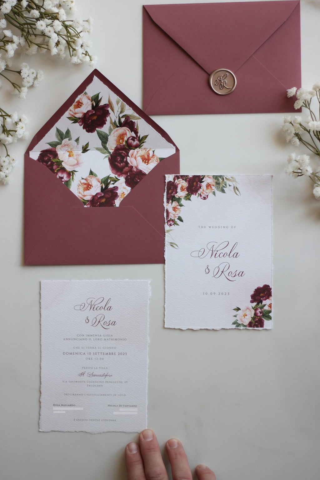 Mauve Love | Partecipazione con Busta