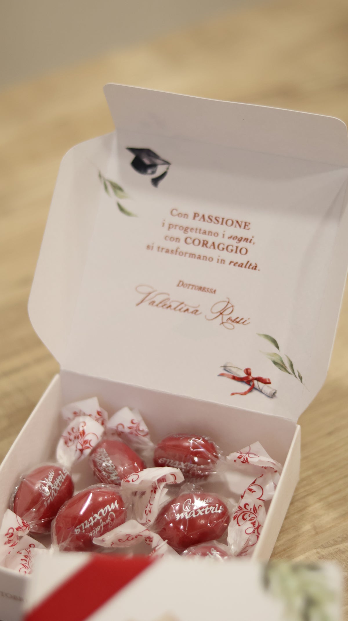 Box Quadrata | Laurea Alloro, Eucalipto, Tocco e Pergamena