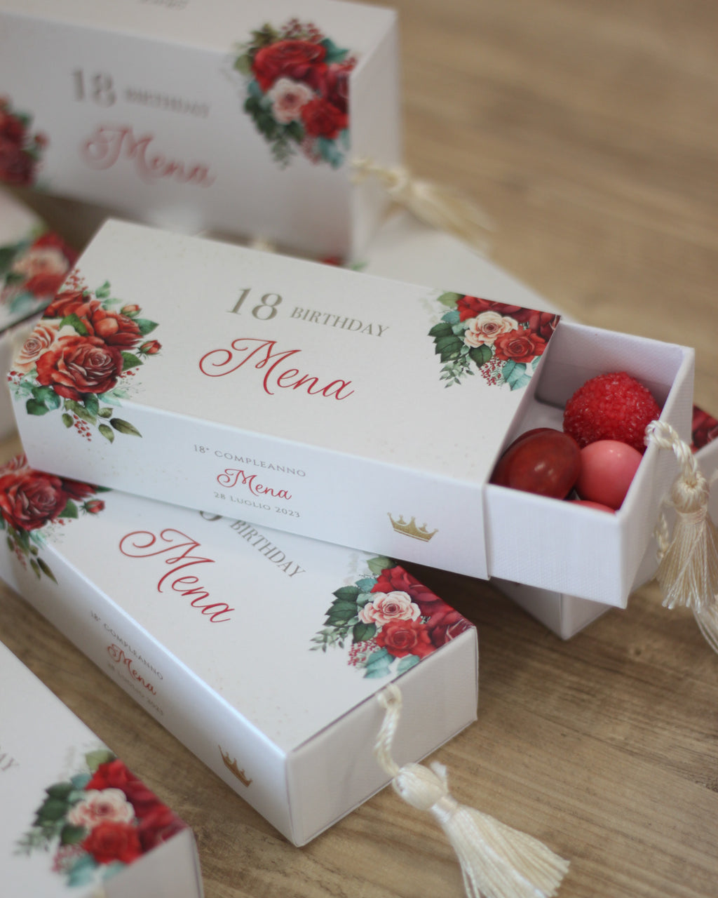 Scatola Degustazione Fiammifero Rose Rosse