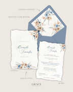 Invito con Busta | Natural Blue Wedding Boho