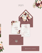 Mauve Love | Partecipazione con Busta