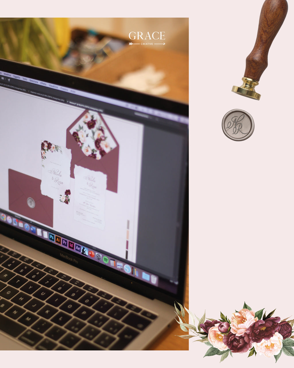 Mauve Love | Partecipazione con Busta