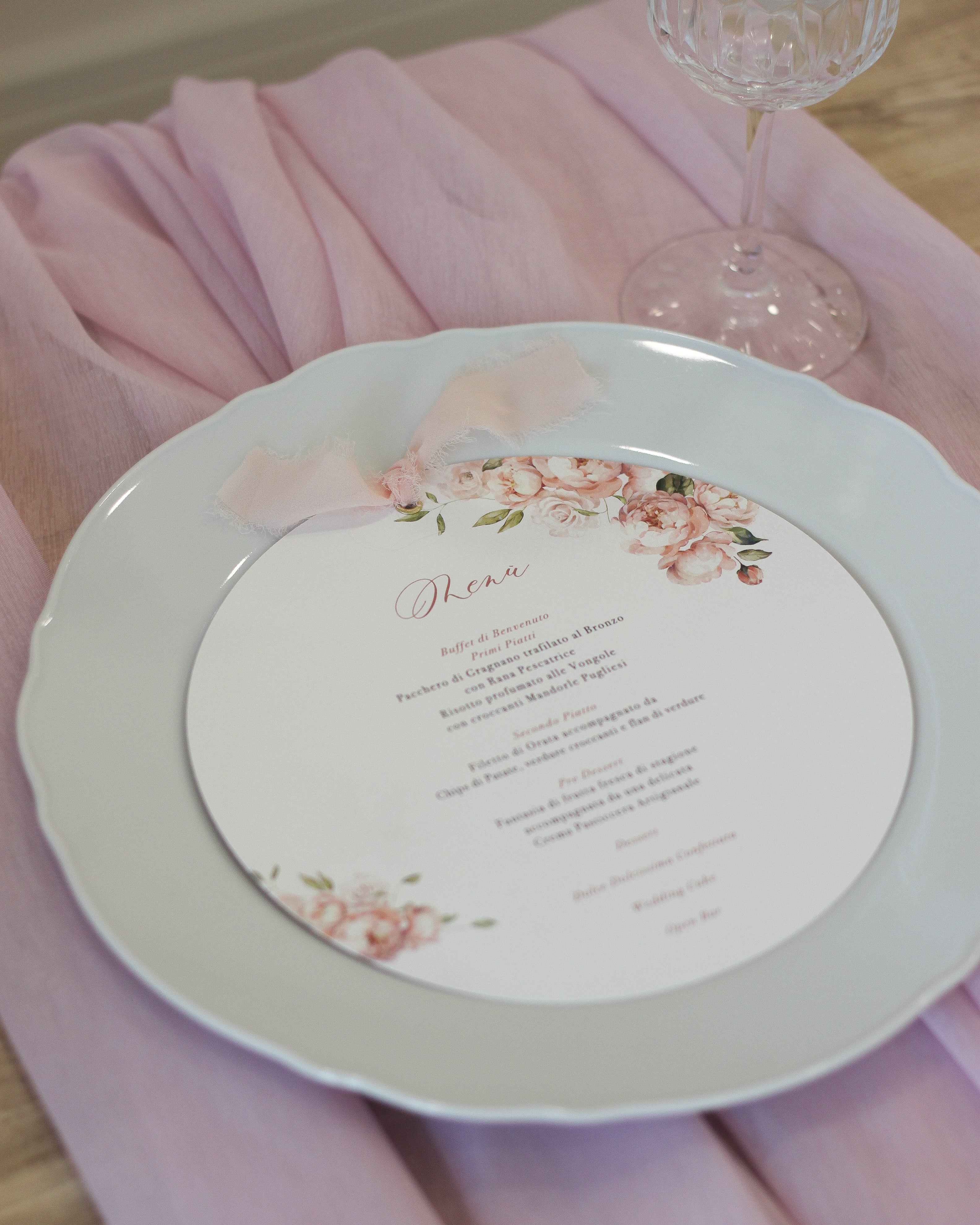 Menù Dusty Rose Circolare