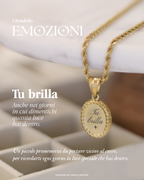 Ciondolo Ovale Tu Brilla – Personalizzabile con Incisione