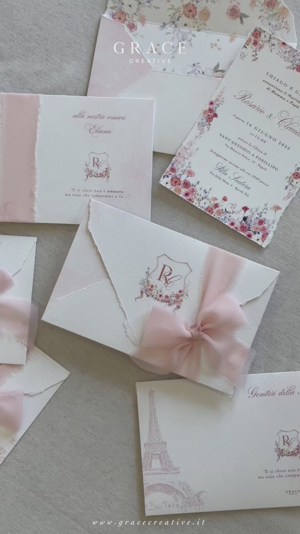 Floralia Parisienne - Partecipazione con Busta Artigianale taglio vivo