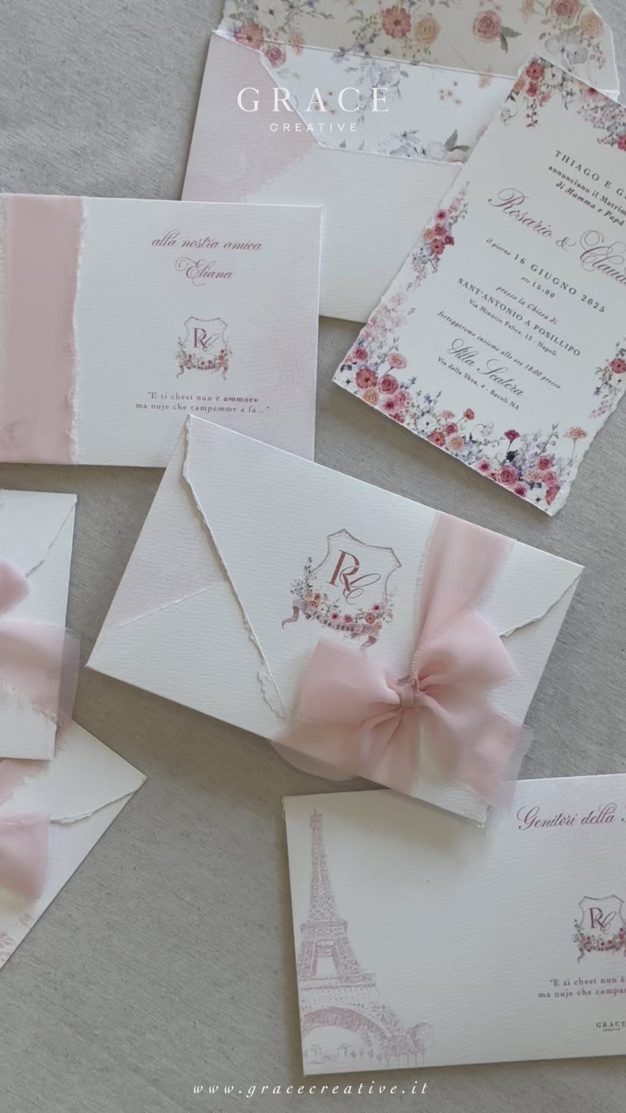 Floralia Parisienne - Partecipazione con Busta Artigianale taglio vivo