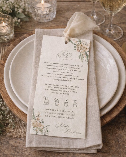 Segnaposto in Carta Piantabile Isabella