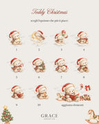 Tag Bomboniera Grandi Teddy Christmas Orsetto Natale