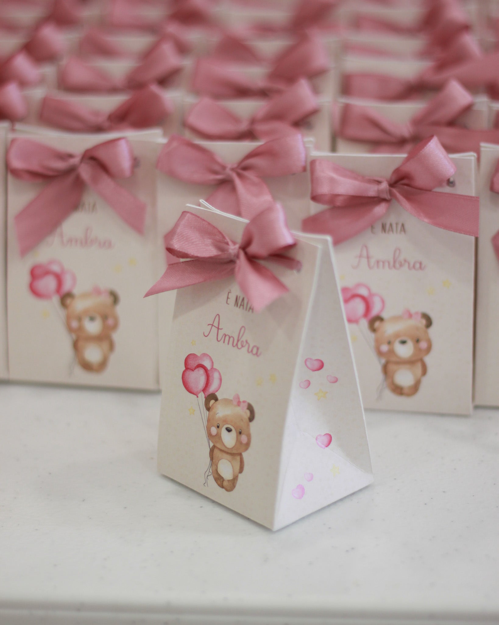 Scatolina Gift Teddy Girl con Palloncini