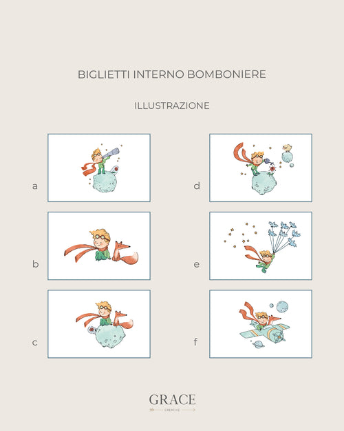 Biglietti Bomboniera Piccolo Principe