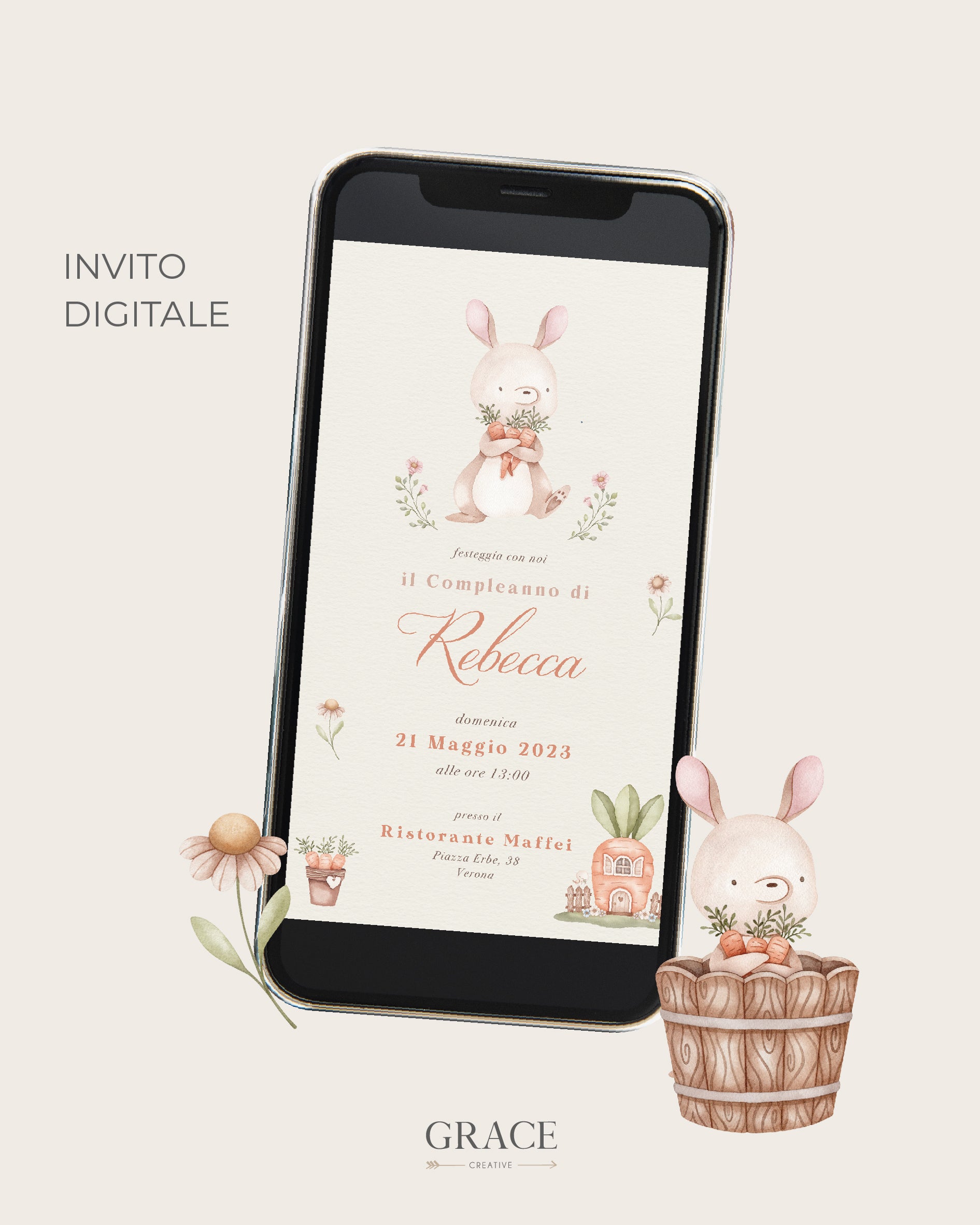Invito Digitale Little Rabbit